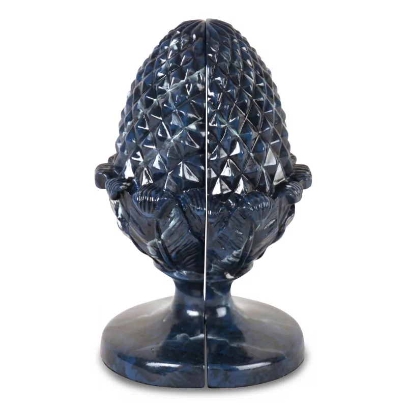 Pair of pine cone bookends with faux-marble effect … - Moinat - Decorating accessories