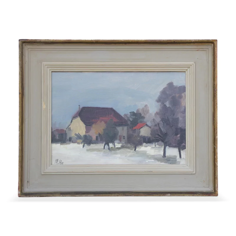 Peinture huile sur toile Maison dans la campagne - Moinat - Tableaux - Paysage