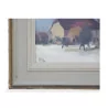 Peinture huile sur toile Maison dans la campagne - Moinat - Tableaux - Paysage