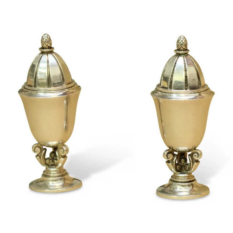 Salière et un poivrier - Moinat - Argenterie