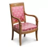Paire de fauteuils à palmettes Empire recouverts de tissu … - Moinat - Fauteuils