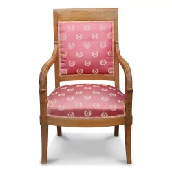 对 Empire 棕榈扶手椅，上面覆盖着织物……