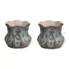 Paar Vasen gemarkt J.F. Juin. Kochsalzaufschlämmung. … - Moinat - Schachtel, Urnen, Vasen