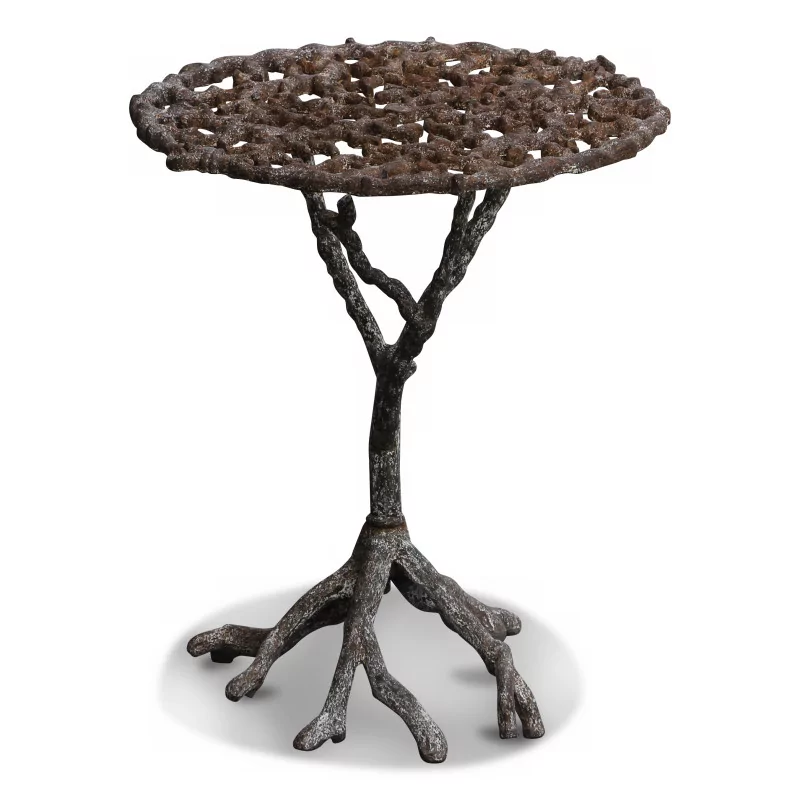Roots cast iron table. France. - Moinat - End tables, Bouillotte tables, Bedside tables, Pedestal tables