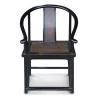 对带 1 个靠垫的黑色异国情调木质扶手椅。高度 … - Moinat - 扶手椅
