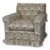 Pair of comfortable JANSEN armchairs covered with a printed … - Moinat - Armchairs