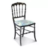 Napoleon III chair in black wood with gilded decorations, seat … - Moinat - Chairs