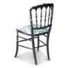 Napoleon III chair in black wood with gilded decorations, seat … - Moinat - Chairs