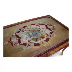 Flacher Louis XV-Schreibtisch aus Holz