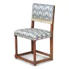 Pair of Henry IV chairs covered with blue chevron fabric. … - Moinat - Chairs