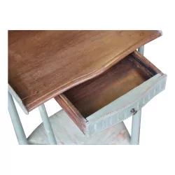 Provencal bedside table with drawer and mulching.