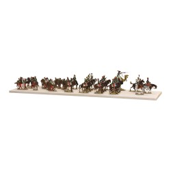 Plaque de soldats de plomb CHASSEURS À CHEVAL 2 officiers, 1 …