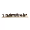Plate of toy soldiers FIELD ARTILLERY IN COMBAT 2 … - Moinat - Decorating accessories