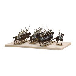 Plaque de soldats de plomb CHARGE DE 16 HUSSARDS.