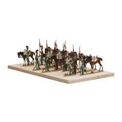 Plate of toy soldiers LIGHT HORSE DRAGONS AT REST 9 …