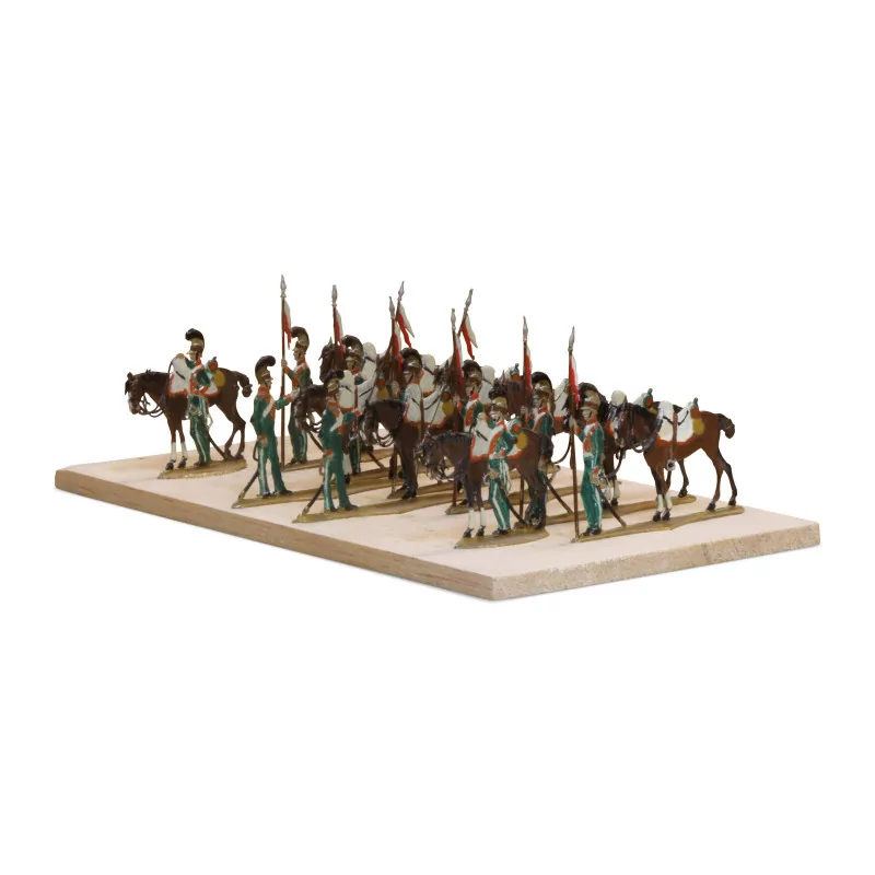 Plate of toy soldiers LIGHT HORSE DRAGONS AT REST 9 … - Moinat - Decorating accessories