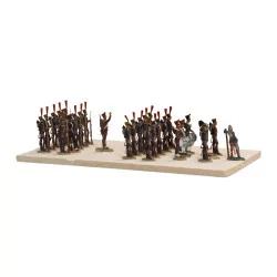 Plate of toy soldiers 21 soldiers, 3 drums, 4 …