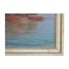 Tableau huile sur toile Île de la Harpe (Rolle VD) signée en … - Moinat - Tableaux - Paysage