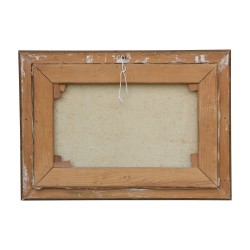 Tableau huile sur toile Île de la Harpe (Rolle VD) signée en …