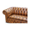 Chesterfield-Sofa aus cognacfarbenem Leder mit Used-Charme. … - Moinat - Sofas, Couchs