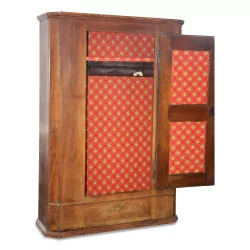 个伯尔尼胡桃木质朴橱柜，带 1 个门。