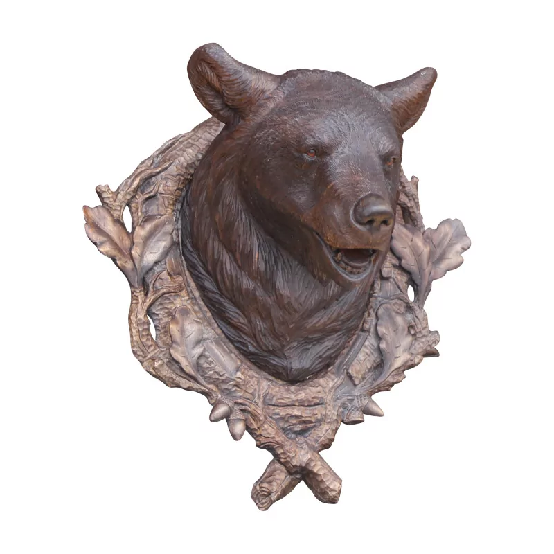 Bear head with necklace of oak branches. Brienz, Switzerland, … - Moinat - VE2022/3
