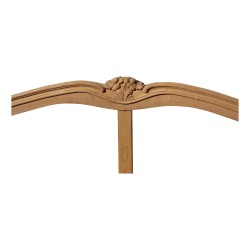 A Louis XV beech bed with basket head and feet