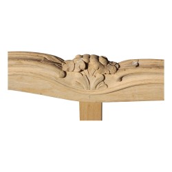 A Louis XV beech bed with basket head and feet