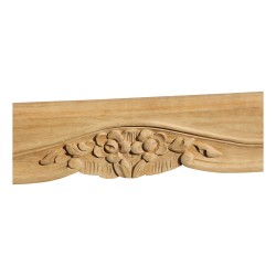 A Louis XV beech bed with basket head and feet