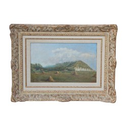 Landschaftsölgemälde auf Leinwand signiert HACHETTE und datiert …