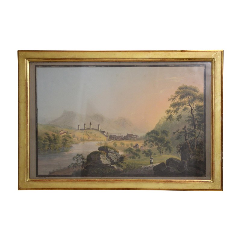 幅卢塞恩市水粉画,署名约翰·路德维希…… - Moinat - 画 - 各种的 幅卢塞恩市水粉画,署名约翰·路德维希…… - Moinat - 画 - 各种的