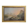 gouache painting of the city of Lucerne signed Johann Ludwig … - Moinat - Painting - Miscellaneous