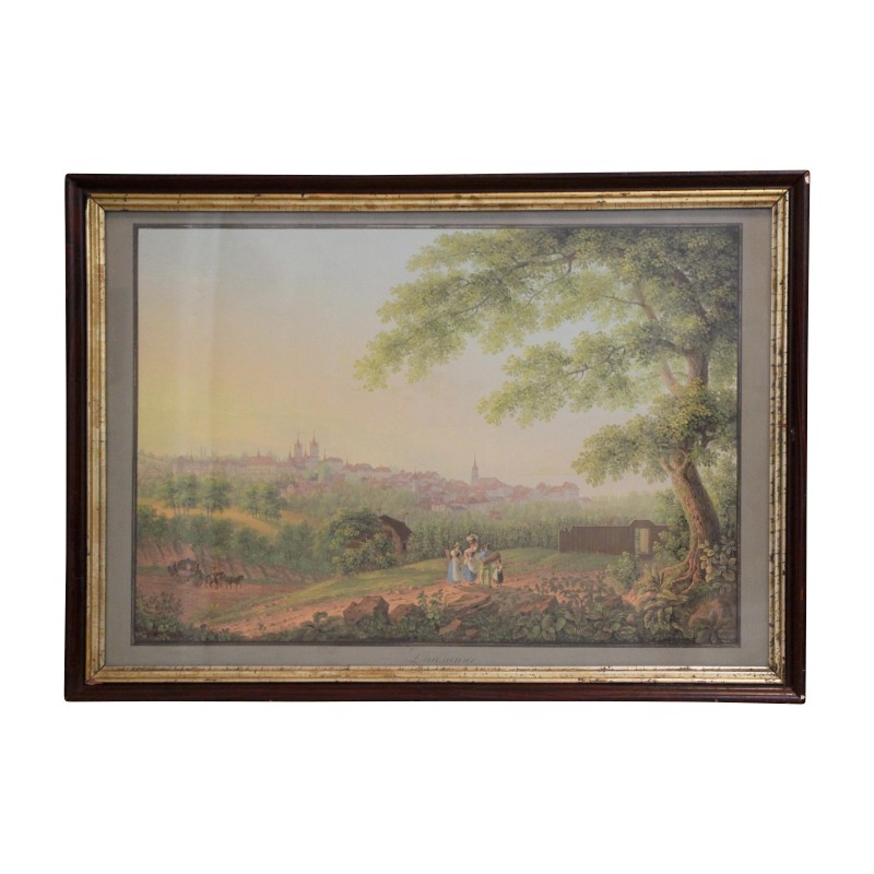 Gouache painting of the city of Lausanne signed Johann Ludwig … - Moinat - Painting - Miscellaneous Gouache painting of the city of Lausanne signed Johann Ludwig … - Moinat - Painting - Miscellaneous
