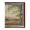 Tableau gouache de la ville de Lausanne signé Johann Ludwig … - Moinat - Tableaux - Divers