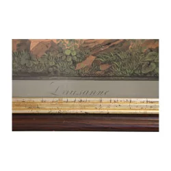 Картина гуашью города Лозанны, подписанная Иоганном Людвигом…