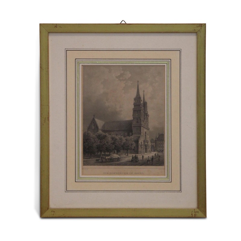 Kupferstich Die Domkirche in Basel. - Moinat - Gravüren Kupferstich Die Domkirche in Basel. - Moinat - Gravüren