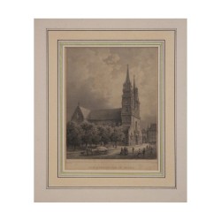 Kupferstich Die Domkirche in Basel.