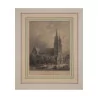 Gravure Die Domkirche in Basel. - Moinat - Gravures