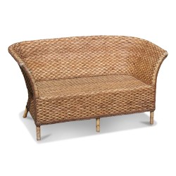 2-seater rattan sofa. Seat height: 39 cm.