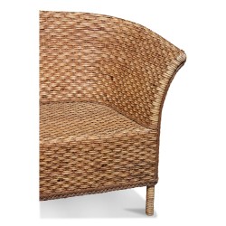 2-Sitzer-Rattansofa. Sitzhöhe: 39 cm.