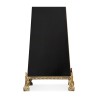 Black square base lamp with bronze feet and decorations, lampshade … - Moinat - Table lamps
