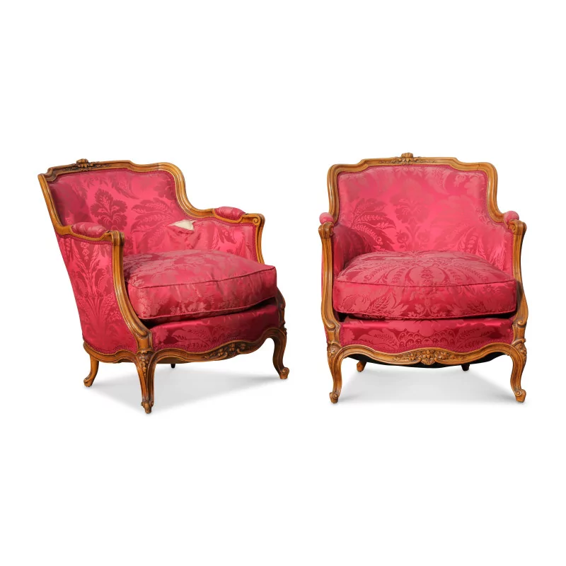 Pair of Louis XV style armchairs - Moinat - Armchairs