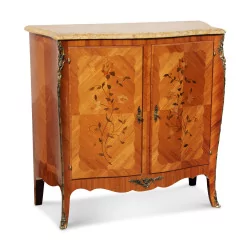 piece of furniture with Marquant stamped doors with flower marquetry …