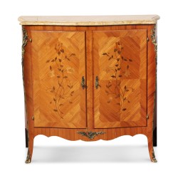 piece of furniture with Marquant stamped doors with flower marquetry …