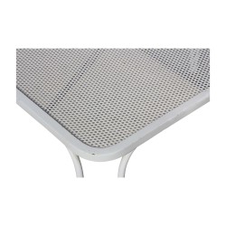 Vintage wrought iron table with perforated sheet metal top …