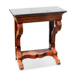 Second Empire console with claw feet and marble top...