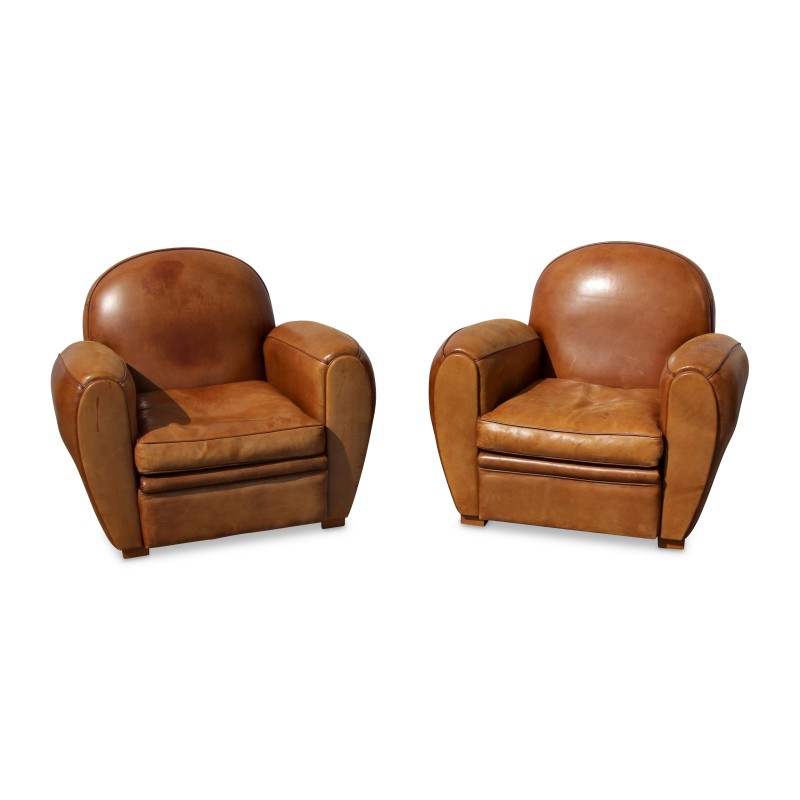 2 Chaises club anglais - Moinat - Fauteuils 2 Chaises club anglais - Moinat - Fauteuils