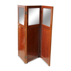 3-panel mahogany screen