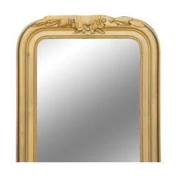 Louis-Philippe style mirror in gilded wood.