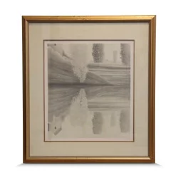 Pencil drawing of a landscape